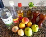 Foto del paso 1 de la receta: Chutney de manzana y durazno, con pollo asado #caminodesabores