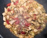 A picture of step 5 of Chicken Pesto Pasta with Mozzarella.