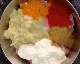 A picture of step 1 of Manshor Jhol / Mutton Bhat.