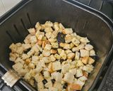A picture of step 4 of Air Fryer Croutons.