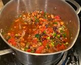 A picture of step 7 of Curts chilli.