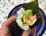 Foto langkah ke 14 dari resep Temaki sushi - Handmade Sushi hand roll 🌯.