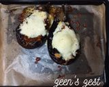 A picture of step 8 of Imam Bayildi or Turkish stuffed Eggplants with Cheese.