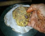 A picture of step 2 of Rajma Tikki Roll.