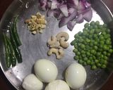 A picture of step 1 of Egg Methi Matar Malai.