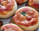 A picture of step 4 of Mini Pizzas with Unrefreshed Sourdough Starter.