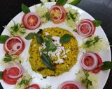 A picture of step 4 of Vatli Dal - Ground Lentil stir fry.