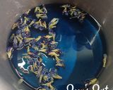 A picture of step 1 of Blue Ghee Rice with Pine nuts.