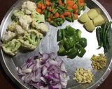 A picture of step 1 of Winter Vegetable Pulao.