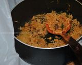 A picture of step 9 of Persian Loobia Polo (Green Bean Rice With Minced Beef) لوبیا پلو با گوشت چرخ کرده.