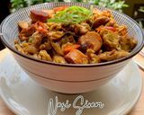 Foto langkah ke 6 dari resep Nasi Siram Telur dan Sosis.
