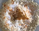 A picture of step 1 of Fafda, jalebi with chutney and salad.