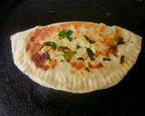 A picture of step 4 of Bolani - Afghani Breakfast - Flatbread Stuffed With Potatoes, Spring Onions, Cilantro And Spices.