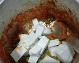 A picture of step 3 of Matar Paneer dhaba style.