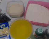 Foto langkah ke 1 dari resep Pandan marmer cake putih telur lembut.