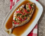 Foto langkah ke 7 dari resep Steam Ikan Saus Hongkong.