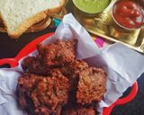 A picture of step 6 of Kaleji (liver) Pakoda.