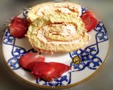 A picture of step 2 of Swiss Roll Cake.