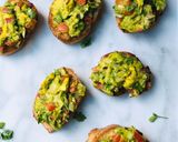 A picture of step 3 of Avocado bruschetta recipe.
