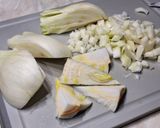 Gombás édeskömény ragu tésztával, tilápia filével recept fázis 2 fotója