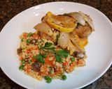 A picture of step 7 of Lemon and Garlic Baked Mediterranean Chicken.