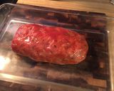 A picture of step 4 of Meatloaf with Mushroom gravy.