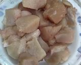 A picture of step 1 of Boneless achaar chicken.