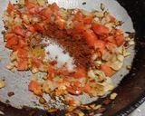 A picture of step 2 of Matar gajar mix vegetable curry.