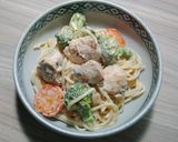Hình bước làm 5 của món Mì ý sốt kem cheese