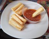 A picture of step 6 of Fried Yam and Peppered Stew a. k. a dundun.