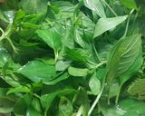 Hình bước làm 1 của món Cơm rang lá quế trắng (lá é)
