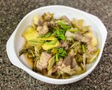 Hình bước làm 4 của món Cải Chua Xào Ba Chỉ Bò