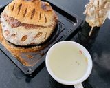Hình bước làm 10 của món Bánh mì quế mè và mứt mơ