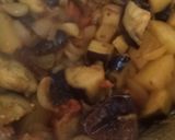 A picture of step 5 of Aaloo baingan (potato-brinjal).