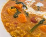 A picture of step 5 of WFH Lentil, spinach and sweet potato curry.