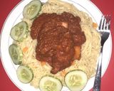 A picture of step 6 of Spaghetti goodness.
