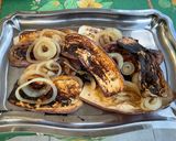 Une image de l'étape 10 de Aubergines graffiti et oignon sauce teriyaki à la plancha.