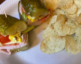 A picture of step 1 of Pickle lovers sandwich.