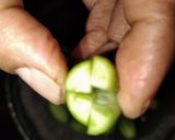 A picture of step 1 of Stuffed ivy gourd masala (भरली तोंडली).