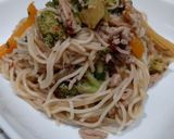 A picture of step 7 of Ground Pork Chow Mein.