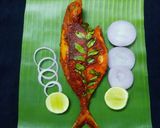 A picture of step 6 of Malabar trevally fish fry.