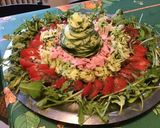 Une image de l'étape 11 de Salade de roquette au jambon blanc et légumes du jardin.