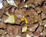 A picture of step 2 of Dry fry Maini.
