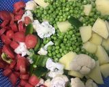 A picture of step 5 of Vegetables rice.