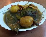 A picture of step 4 of Gota Sheddo (Boiled Black eyed beans with Whole vegetables).