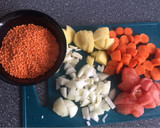 Foto del paso 1 de la receta: Sopa de lentejas rojas (receta turca)