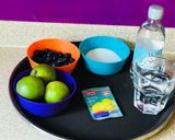 A picture of step 1 of Blueberry Lemonade.