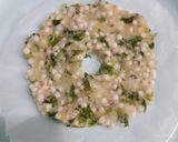 A picture of step 4 of Sabudana thali peeth.