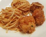Gluténmentes paradicsomos húsgombóc spagetti tésztával recept fázis 3 fotója