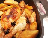 A picture of step 4 of Roast Chicken and Woodfire-Roasted Potatoes.